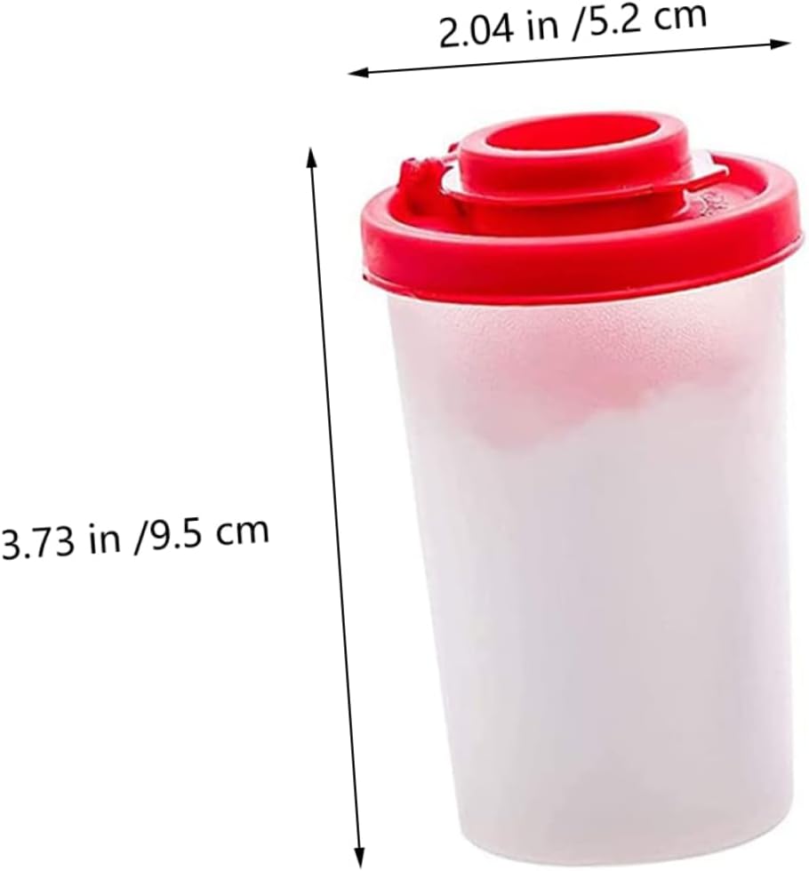 SHOWERORO 2Pcs Transparent Pepper Shakers for Kitchen and Camping