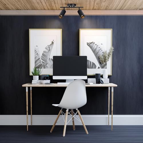 Globe Electric 12 2-Light Track Lighting with Matte Black Shades 1