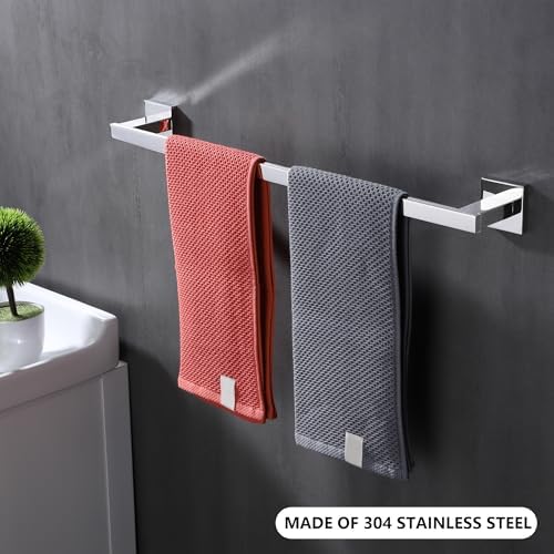 LANC Chrome Towel Bars 2 Pack Stainless Steel
