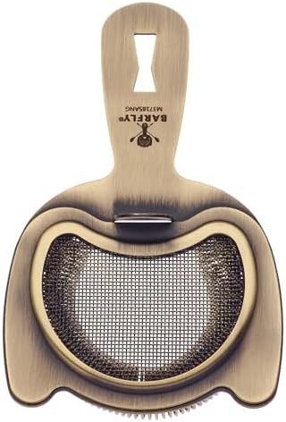 Barfly Fine Mesh Spring Strainer Antique Gold