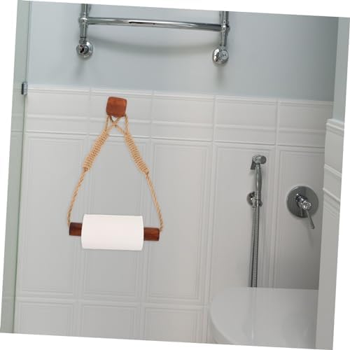 Alipis Rustic Toilet Paper Holder with Storage