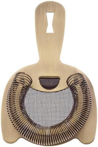 Barfly Fine Mesh Spring Strainer Antique Gold