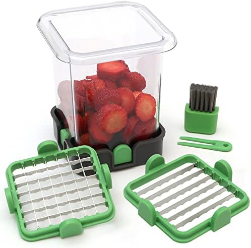 BIGOWL 2 Blades Vegetable Fruit Chopper with Container 1