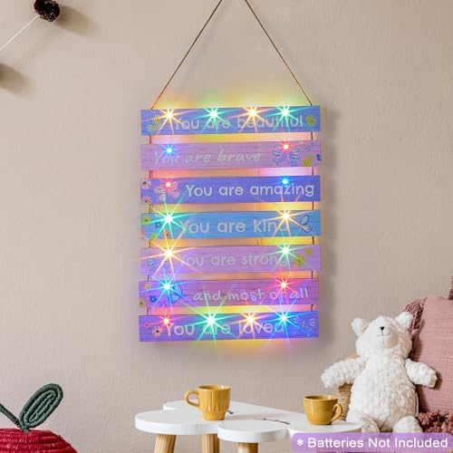FIOBEE Purple Butterfly Wall Decor with LED Light