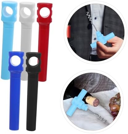 Hoement 5PCS Portable Wine Opener Set with Stopper and Cap Lifter