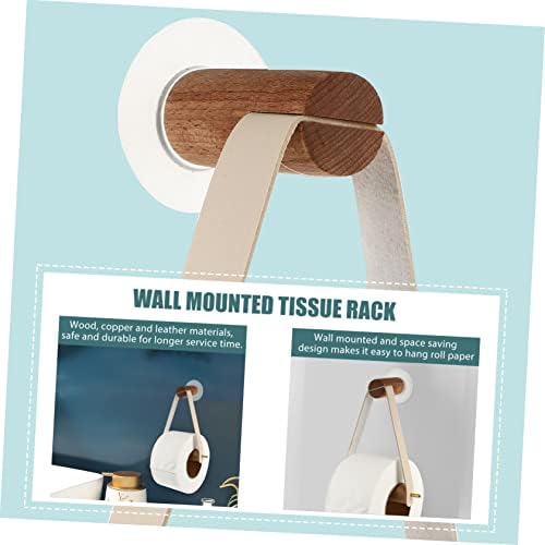 HOMSFOU Wall Mounted Toilet Paper Holder with Towel Rack