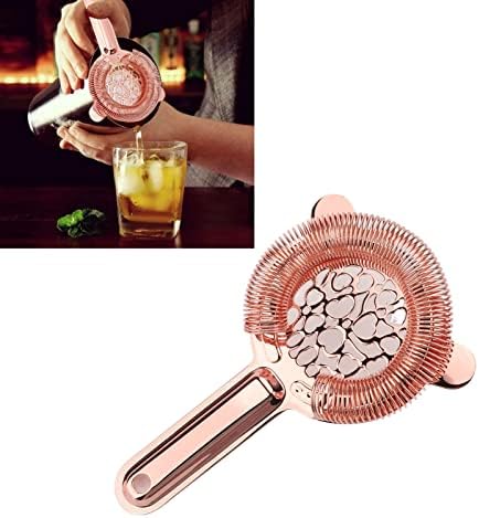 TOPINCN Bartending Ice Strainer Rose Gold Stainless Steel