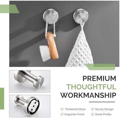 Angle Simple 2 Pack Towel Hook Brushed Nickel SUS304 Stainless Steel