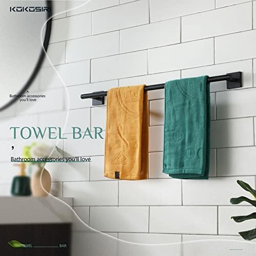 KOKOSIRI Matte Black Towel Rail 24 Inch