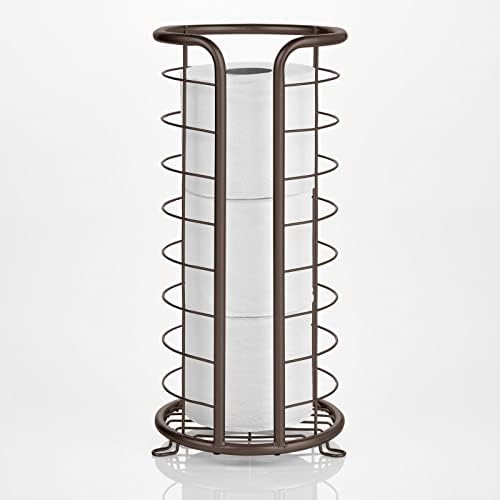 mDesign Bronze Toilet Paper Holder for 3 Rolls