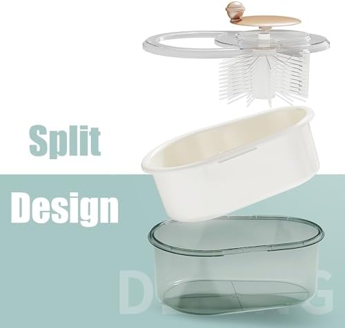 Fruit Washer Spinner Bowl with Brush Large Capacity Green