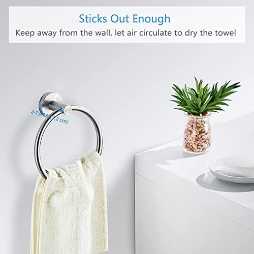 SUNTAI 2 Pack Hand Towel Ring Stainless Steel Brushed Nickel