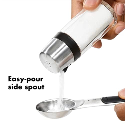 OXO Salt and Pepper Shaker Set Clear and Stainless Steel