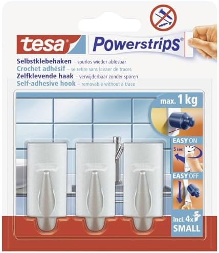 Tesa Chrome Robe Hook Small No Drilling Required