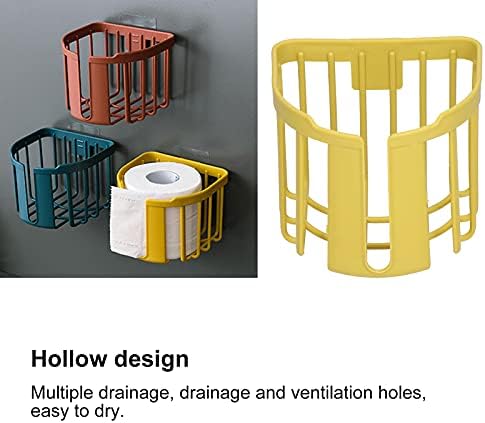Jwthee Yellow Toilet Paper Holder with Drainage and Ventilation