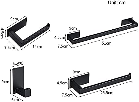 TYZK Shower Shelves Hardware Set Black 1