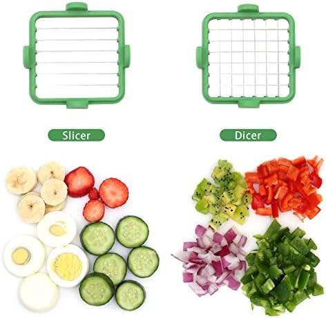 BIGOWL 2 Blades Vegetable Fruit Chopper with Container 1