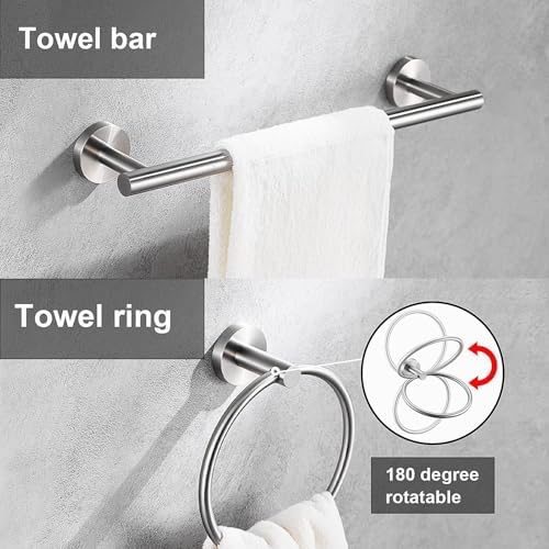 Kwanicas 12-Piece Brushed Nickel Bathroom Hardware Set 1