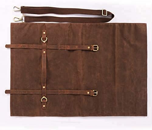 HERSENT Large Chefs Knife Roll Bag with 11 Pockets