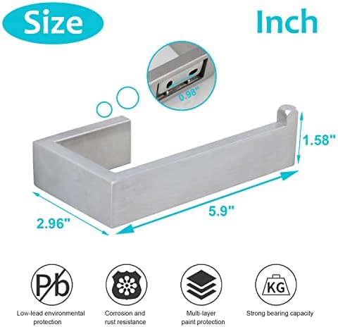 TocTen Toilet Paper Holder - Wall Mounted Stainless Steel Big Roll Compatible