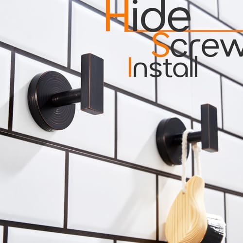 AONEON 3 Pack Oil Rubbed Bronze Towel Hooks