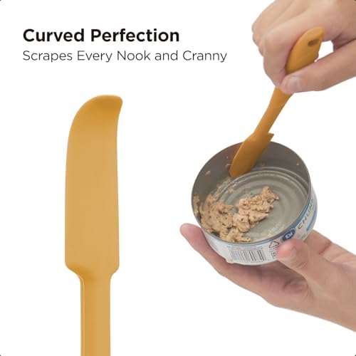 Kitchen Mama WaltzGrip Spatula Set with Silicone Jars and Cans