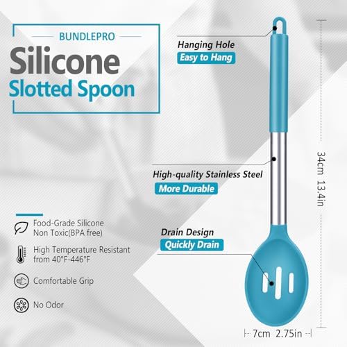 Pack of 2 Large Silicone Skimmers with BPA Free Handles