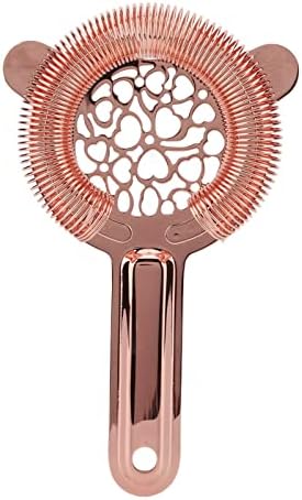 TOPINCN Bartending Ice Strainer Rose Gold Stainless Steel