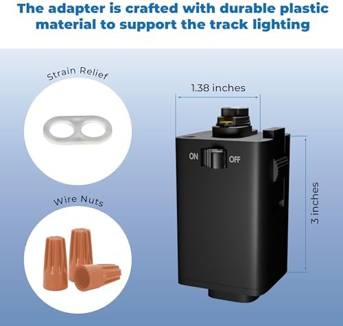 OHLECTRIC Pendant Track Adapter Set of 4 Black