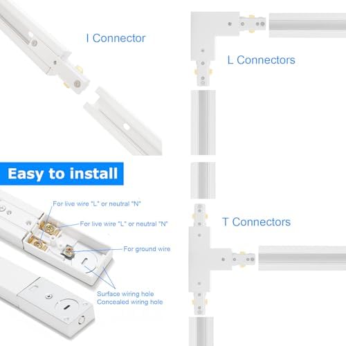 Taysing H Track Lighting Rails Kit 132ft White