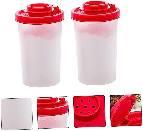 SHOWERORO 2Pcs Transparent Pepper Shakers for Kitchen and Camping