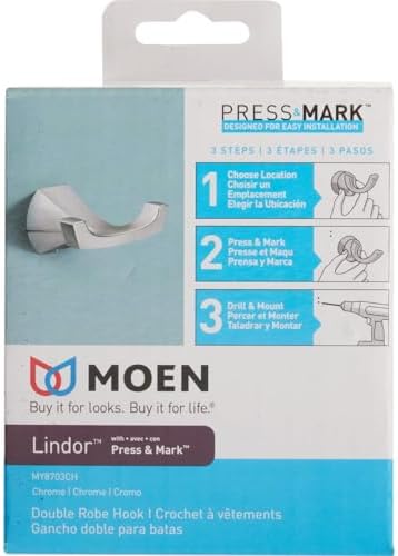 Moen MY8703CH Lindor Chrome Double Robe Hook 1
