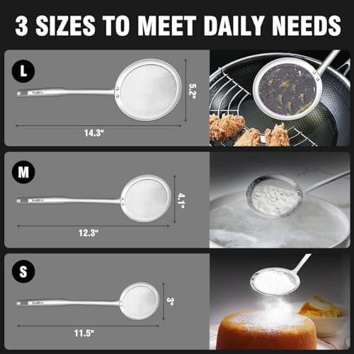 Walfos Fat Skimmer Spoon Set of 3 3 4 5 Inch