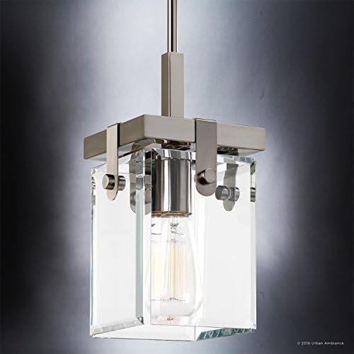 Urban Ambiance Farmhouse Pendant Light with Brushed Nickel Finish