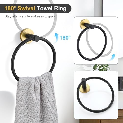 TQKAG 8-Piece Stainless Steel Towel Bar Set