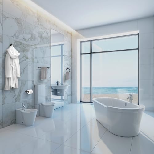 4-Piece Matte Black Bathroom Hardware Set