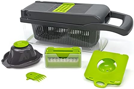 KAUKKO 9-in-1 Veggie Chopper with Container - Black