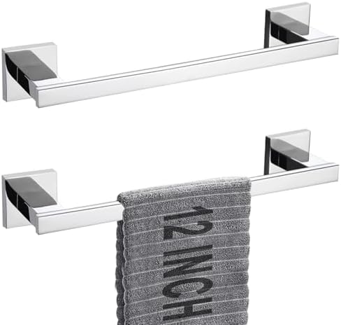 LANC Chrome Towel Bars 2 Pack Stainless Steel