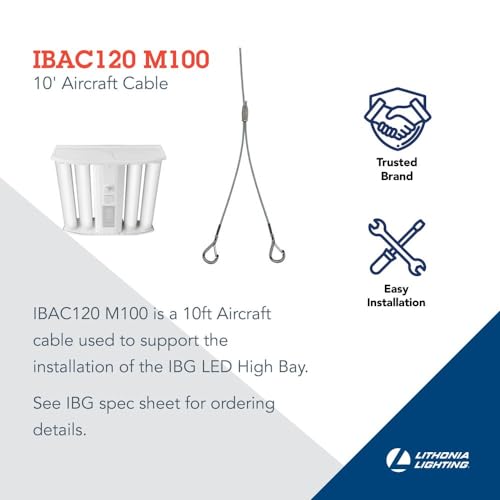 Lithonia Lighting IBAC120 M20 120 Inch Aircraft Cable Pair
