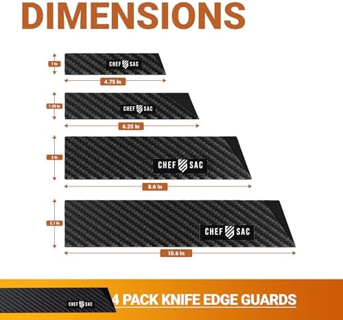Chef Sac Knife Edge Guards - 4-Pack Durable ABS Sheath