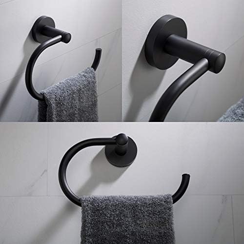 KRAUS Elie Towel Ring Matte Black KEA-18825MB