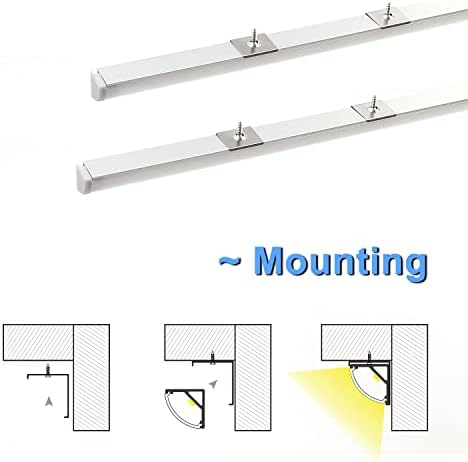 VST 6Pack 1ft V Shape LED Aluminum Channel with Milky White Cover
