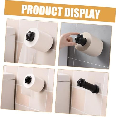 DOITOOL Wall Mounted Toilet Paper Holder Cute Cat Design Durable Tissue Rack