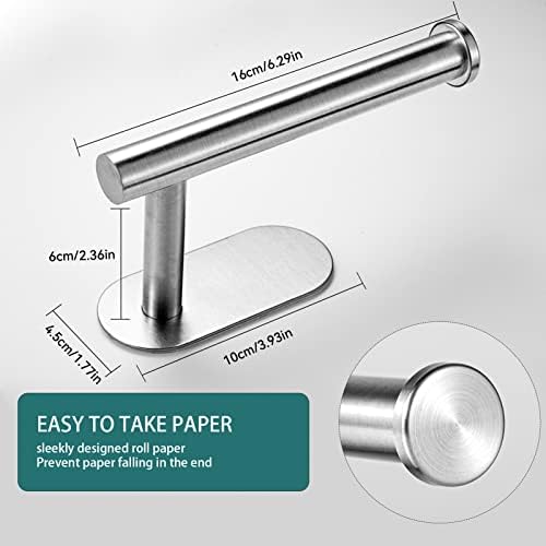 YUET Toilet Roll Holder Self Adhesive Stainless Steel