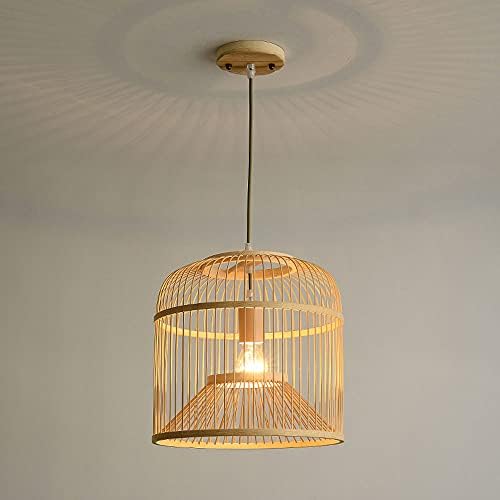 Hand-Woven Bamboo Pendant Lamp with Adjustable Height 1