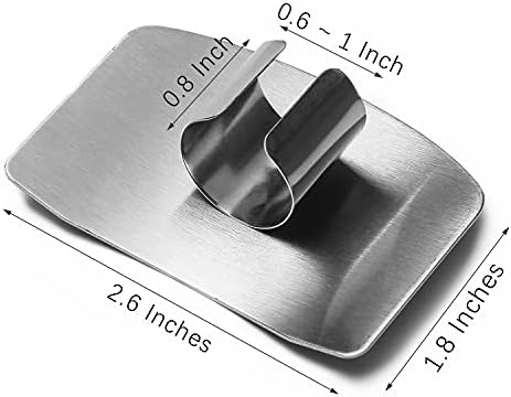 LuluCircle 4 Piece Stainless Steel Finger Guards for Cutting