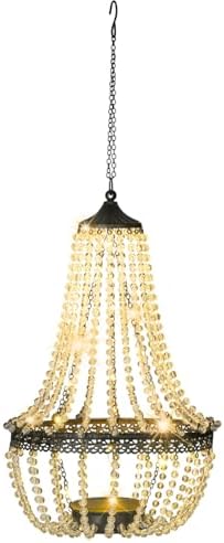 LEWISWAYNE Solar Chandelier with 30 Warm White Lights