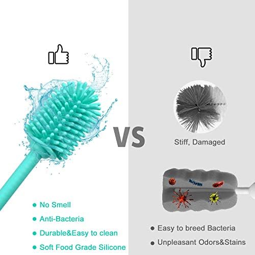YRDGRG Silicone Bottle Brush Set of 3 for Narrow Bottles