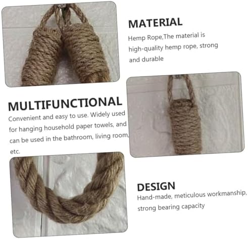 FIXOSHEE Retro Hanging Toilet Paper Holder with Rope Design