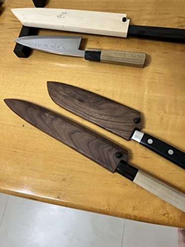 Aibote Black Walnut Wood Santoku Knife Sheath 7 Inch